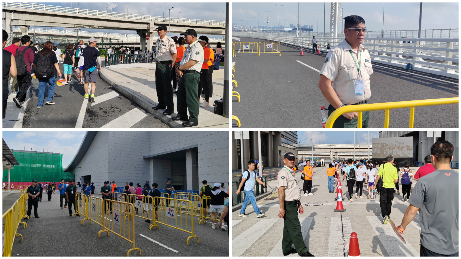 Macau Bridge Opening Celebration Walk Collage | Guardforce Macau